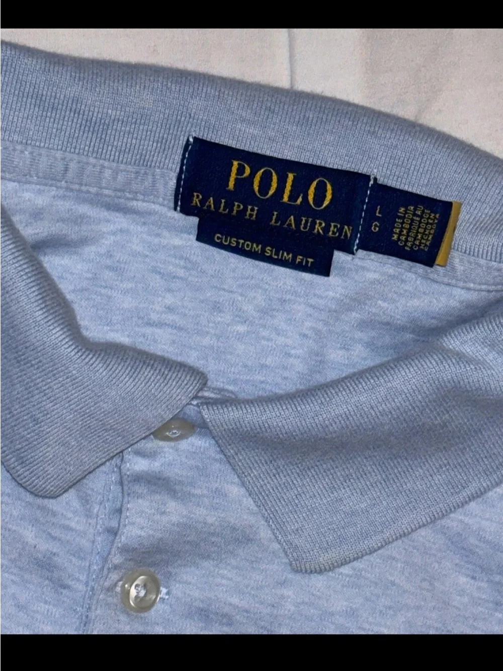 Polo Ralph Lauren Y2K Shirt Sleeve Polo Shirt Custom Slim Fit SZ.L